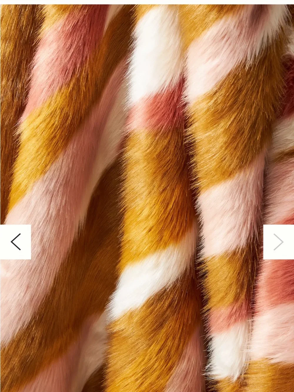 ANTHROPOLOGIE Fauna Faux Fur Throw Blanket